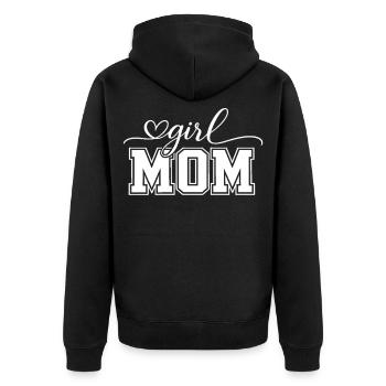 Maman de Fille | Cadeau Fête des Mères Humour - Veste à capuche bio Premium Unisexe - noir - Dos - Nico (187cm)