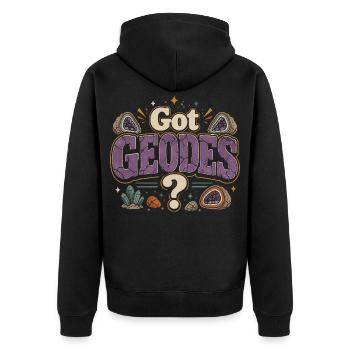 Géologue géoscientifique géoscience a des géodes ? - Veste à capuche bio Premium Unisexe - noir - Dos - Nico (187cm)
