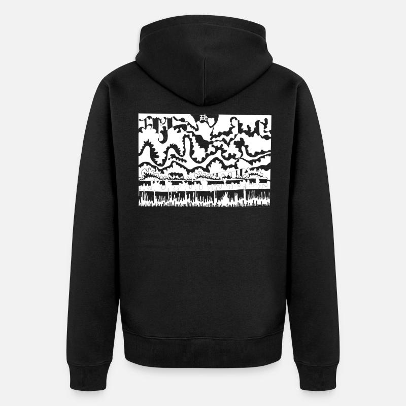 Waldrand - Unisex Premium Bio Zip Hoodie - Schwarz