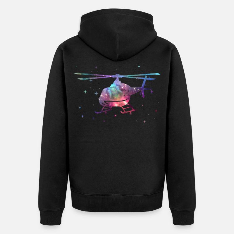 Pilote d’hélicoptère Space Kids Helicopter - Veste à capuche bio Premium Unisexe - noir