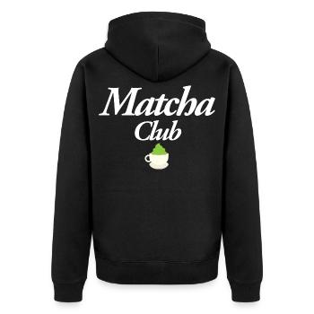 Matcha Club - Veste à capuche bio Premium Unisexe - noir - Dos - Nico (187cm)