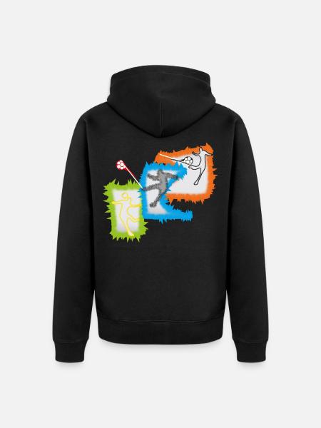 Fußball Fußballspieler - Unisex Premium Bio Zip Hoodie - Schwarz
