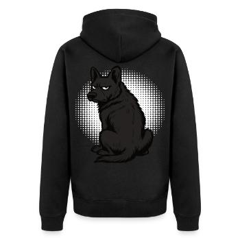Black German Shepherd German Shepherd Owner - Unisex Premium Organic Zip Hoodie - black - Back - Nico (187cm)