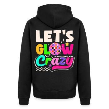Retro Back to the 80s Vintage Design - Unisex Premium Organic Zip Hoodie - black - Back - Nico (187cm)