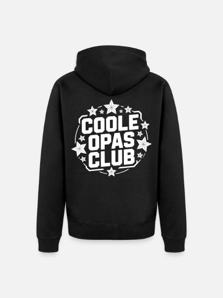 Cool Grandpas Club Logo - Unisex Premium Organic Zip Hoodie - black