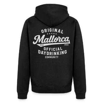 Malle 2026 Official Daydrinking Community 2026 - Unisex Premium Organic Zip Hoodie - black - Back - Nico (187cm)