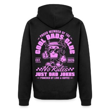Club des papas cool Fête des pères 2026 cadeau - Veste à capuche bio Premium Unisexe - noir - Dos - Nico (187cm)