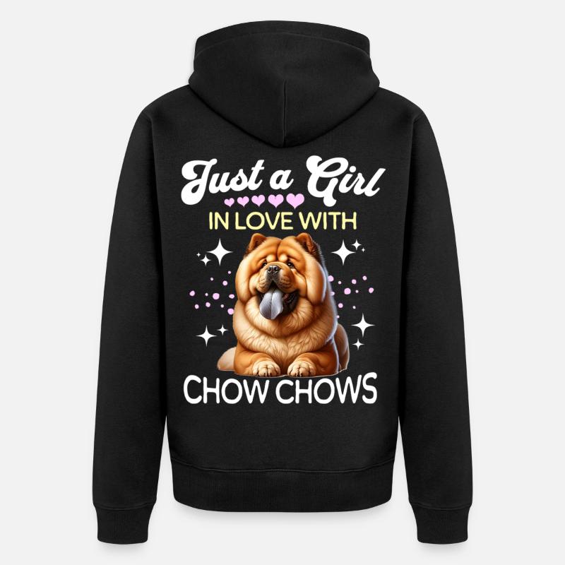 Fille Chowchow - Veste à capuche bio Premium Unisexe - noir