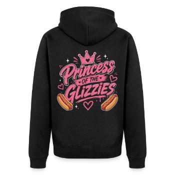 Fan de grill de hot-dogs au pain à la saucisse - Veste à capuche bio Premium Unisexe - noir - Dos - Nico (187cm)