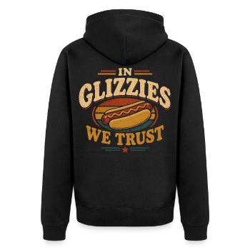Fan de hot-dogs Glizzy Gobbler et Maître du Grill - Veste à capuche bio Premium Unisexe - noir - Dos - Nico (187cm)