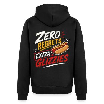 Hot Dog, Sausage, Fast Food, Grilling - Unisex Premium Organic Zip Hoodie - black - Back - Nico (187cm)