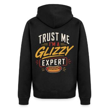 Hot Dog Sausage Street Food BBQ - Unisex Premium Organic Zip Hoodie - black - Back - Nico (187cm)