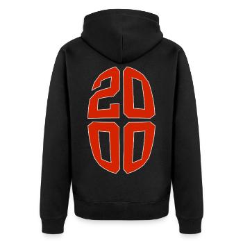 26 YEARS OLD 2000 26TH BIRTHDAY - Unisex Premium Organic Zip Hoodie - black - Back - Nico (187cm)