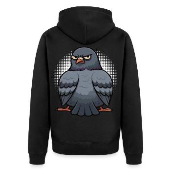 Pigeon pigeons pigeon fancier pigeon fancier - Unisex Premium Organic Zip Hoodie - black - Back - Nico (187cm)