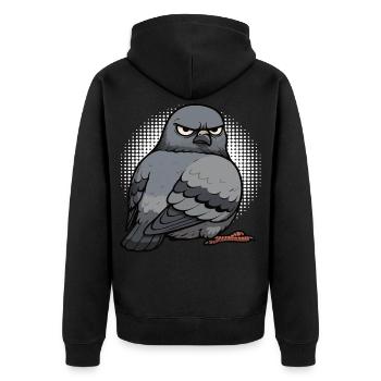 Pigeon pigeons pigeon fancier pigeon fancier - Unisex Premium Organic Zip Hoodie - black - Back - Nico (187cm)