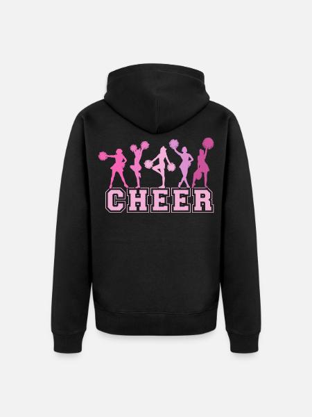 Cheer Squad Cheerleader Sport Mädchen - Unisex Premium Bio Zip Hoodie - Schwarz