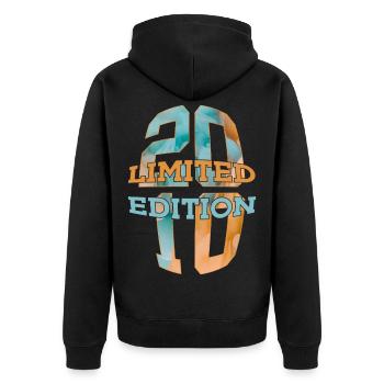 ÉDITION LIMITÉE 2010 16 ANS 16E ANNIVERSAIRE - Veste à capuche bio Premium Unisexe - noir - Dos - Nico (187cm)
