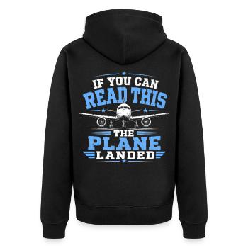 Aircraft Mechanics Aviation Maintenance - Unisex Premium Organic Zip Hoodie - black - Back - Nico (187cm)