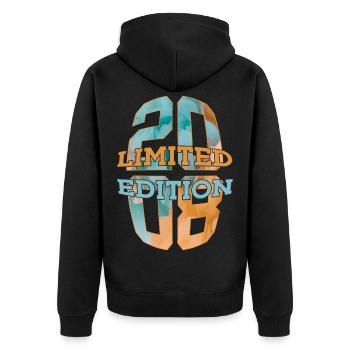 ÉDITION LIMITÉE 2008 18 ANS 18 ANS - Veste à capuche bio Premium Unisexe - noir - Dos - Nico (187cm)