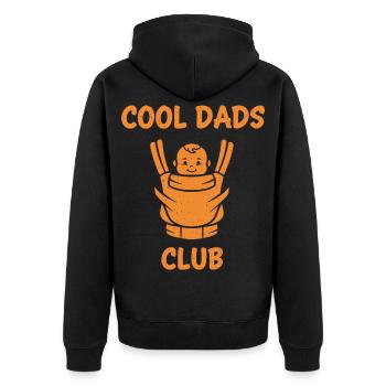 Geschlechterenthüllung Babyparty Mama Papa Team Mädchen Team - Unisex Premium Bio Zip Hoodie - Schwarz - Hinten - Nico (187cm)