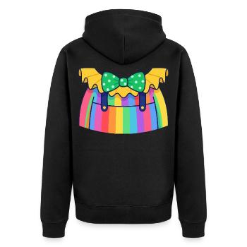 Déguisement de clown coloré Carnaval Carnaval - Veste à capuche bio Premium Unisexe - noir - Dos - Nico (187cm)