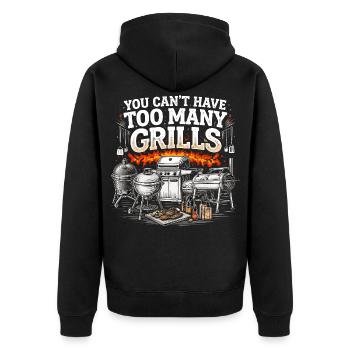 Barbecue Humour Grill Master Papa Cadeau - Veste à capuche bio Premium Unisexe - noir - Dos - Nico (187cm)
