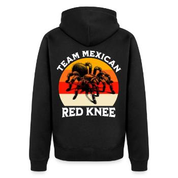 Team Redknee Tarantula - Unisex Premium Organic Zip Hoodie - black - Back - Nico (187cm)