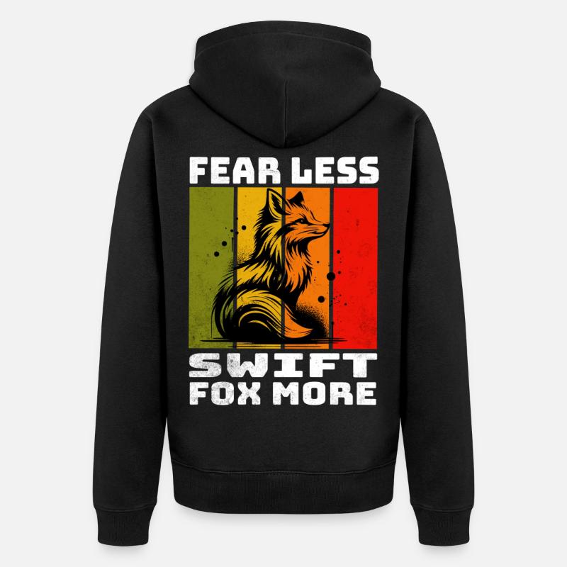 Renard Rapide Swiftfuchs - Veste à capuche bio Premium Unisexe - noir