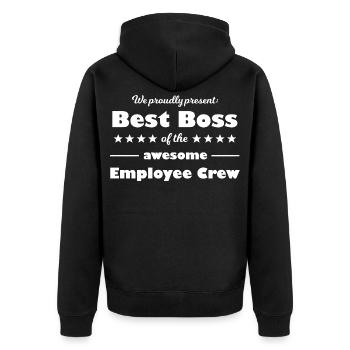 Meilleur patron de la grande équipe - Veste à capuche bio Premium Unisexe - noir - Dos - Nico (187cm)