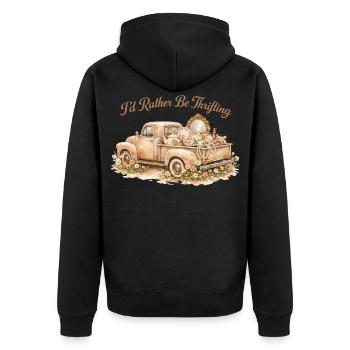 Je Préfère Chiner Brocante Camion Vintage - Veste à capuche bio Premium Unisexe - noir - Dos - Nico (187cm)