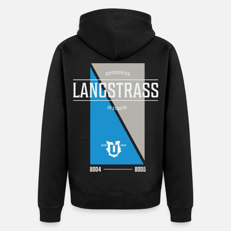 Langstrass Edition - Unisex Premium Bio Zip Hoodie - Schwarz