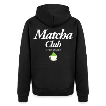 Matcha Club - Veste à capuche bio Premium Unisexe - noir - Dos - Nico (187cm)