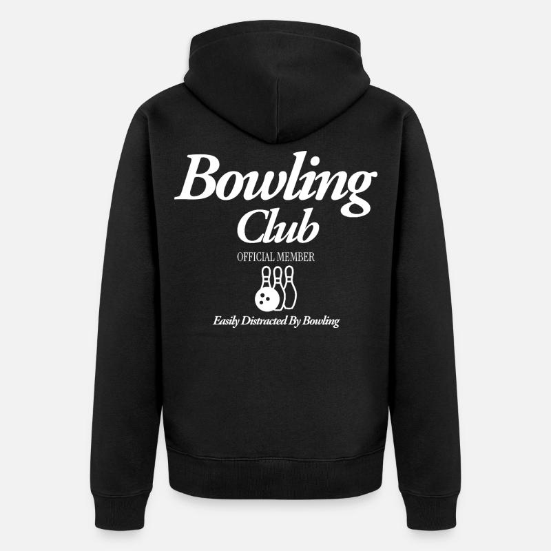 Bowling Club - Veste à capuche bio Premium Unisexe - noir