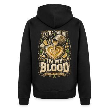 Liban Libanais Extra Tahini - Veste à capuche bio Premium Unisexe - noir - Dos - Nico (187cm)