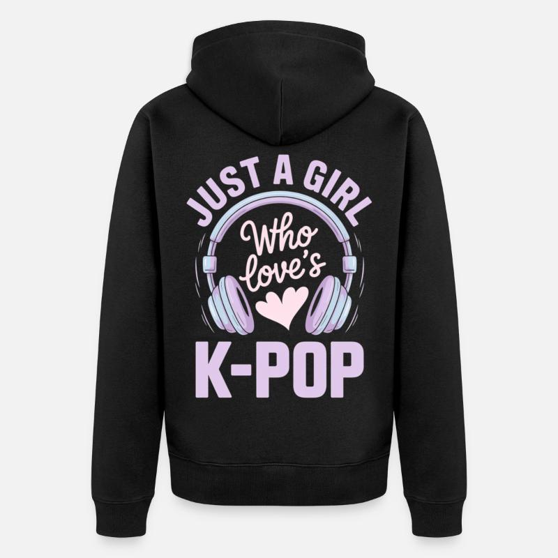 k pop - Veste à capuche bio Premium Unisexe - noir