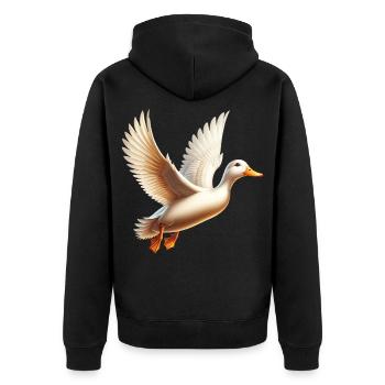Canard ékiné de Pékin - Veste à capuche bio Premium Unisexe - noir - Dos - Nico (187cm)