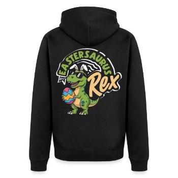 Happy Easter Sweet Easter Bunny Egg Hunt Easter Eggs - Unisex Premium Organic Zip Hoodie - black - Back - Nico (187cm)