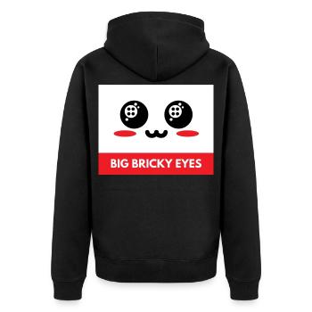 Large clamping blocks eyes - Unisex Premium Organic Zip Hoodie - black - Back - Nico (187cm)