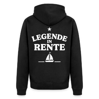 Libre à la retraite - Veste à capuche bio Premium Unisexe - noir - Dos - Nico (187cm)