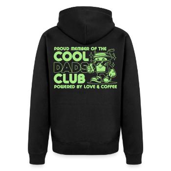 Club des papas cool - Cadeau de fête des pères papa papa - Veste à capuche bio Premium Unisexe - noir - Dos - Nico (187cm)