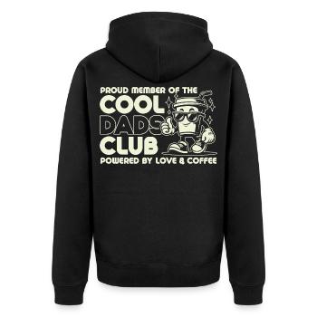 Club des papas cool - Cadeau de fête des pères papa papa - Veste à capuche bio Premium Unisexe - noir - Dos - Nico (187cm)