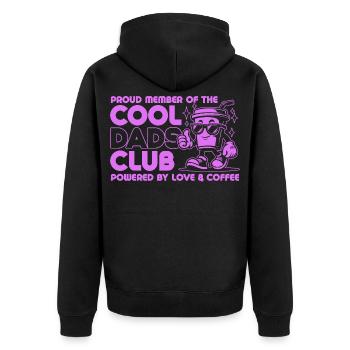 Club des papas cool - Cadeau de fête des pères papa papa - Veste à capuche bio Premium Unisexe - noir - Dos - Nico (187cm)