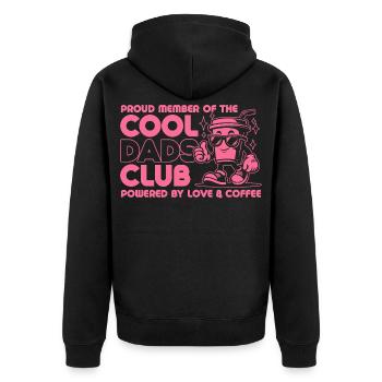 Club des papas cool - Cadeau de fête des pères papa papa - Veste à capuche bio Premium Unisexe - noir - Dos - Nico (187cm)