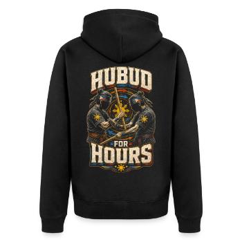 Escrima Arnis Martial Arts Hubud For Hours - Unisex Premium Organic Zip Hoodie - black - Back - Nico (187cm)