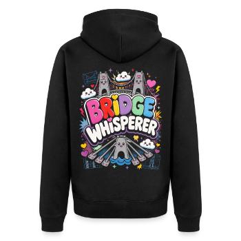 Bridge Engineer Civil Engineering - Unisex Premium Organic Zip Hoodie - black - Back - Nico (187cm)