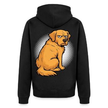 Golden Retriever Goldie Goldiepropriétaire Goldies - Veste à capuche bio Premium Unisexe - noir - Dos - Nico (187cm)