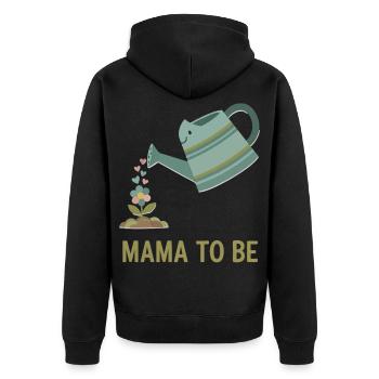 Révélation du sexe Maman pour être la mère de la baby shower Papa - Veste à capuche bio Premium Unisexe - noir - Dos - Nico (187cm)