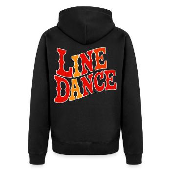 Line Dance Love - Unisex Premium Organic Zip Hoodie - black - Back - Nico (187cm)