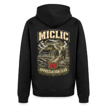 Mécanicien militaire - Veste à capuche bio Premium Unisexe - noir - Dos - Nico (187cm)