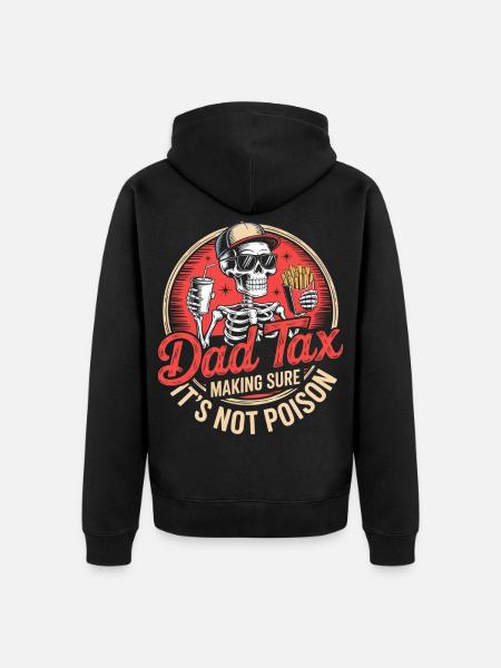 Dad Tax Skeleton Snack Tee - Unisex Premium Organic Zip Hoodie - black